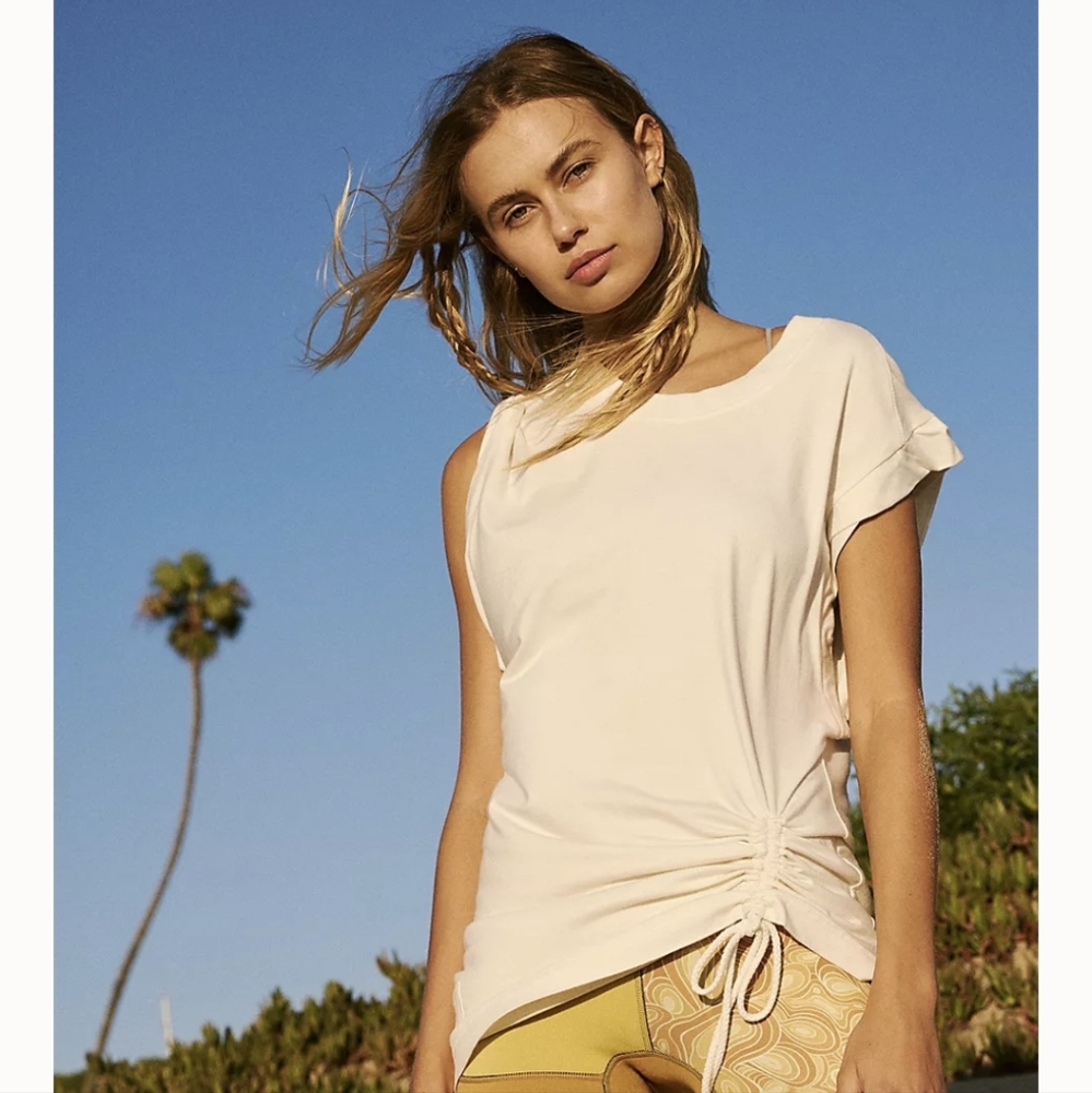 NWT Free People Movement Get Up Tee Small White